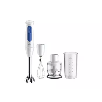 Hand blender Braun Household MultiQuick 3 MQ30202M, 900 W, Valge/blue, with chopper and whisk