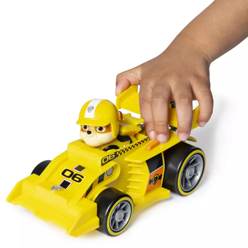 PAW Patrol , Ready, Race, Rescue Rubble’i Race & Go Deluxe sõiduk helidega, lastele alates 3. eluaastast