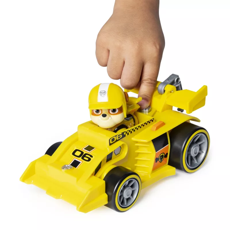 PAW Patrol , Ready, Race, Rescue Rubble’i Race & Go Deluxe sõiduk helidega, lastele alates 3. eluaastast