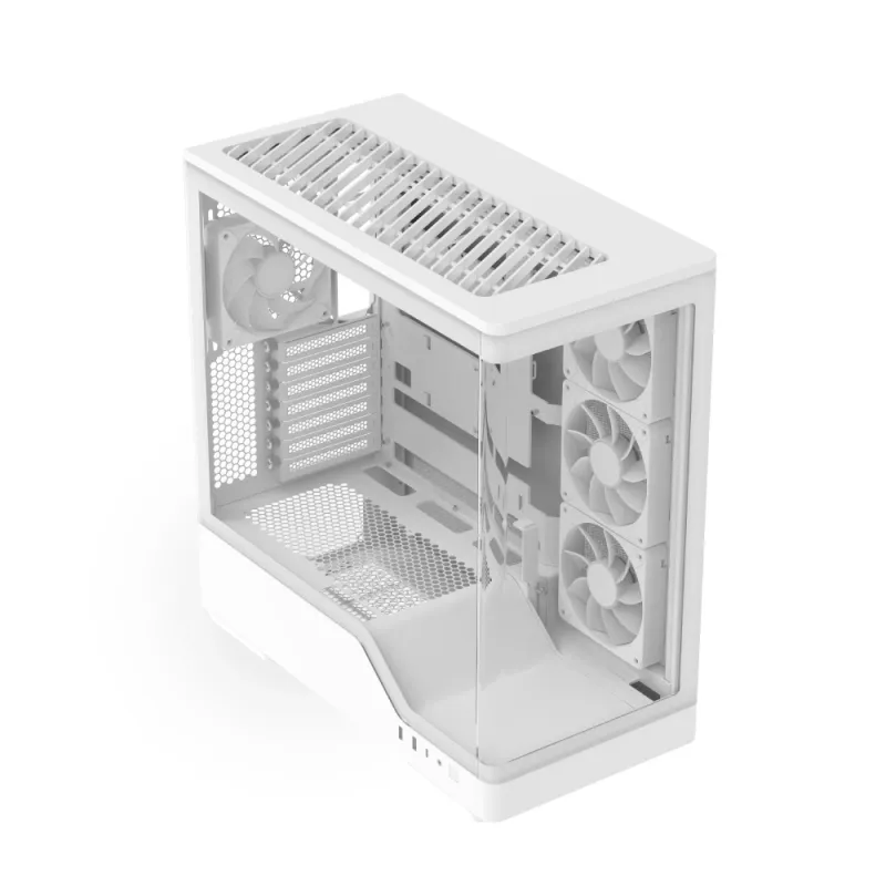 PC-korpus AEROCOOL Geh Midi P500A Valge — keskmise torniga ATX-korpus, valge viimistlus
