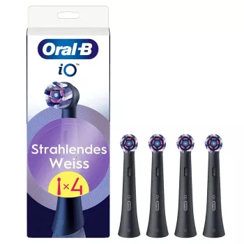 Oral-B iO Radiant Valge vahetusotsikud, 4 tk pakendis, must