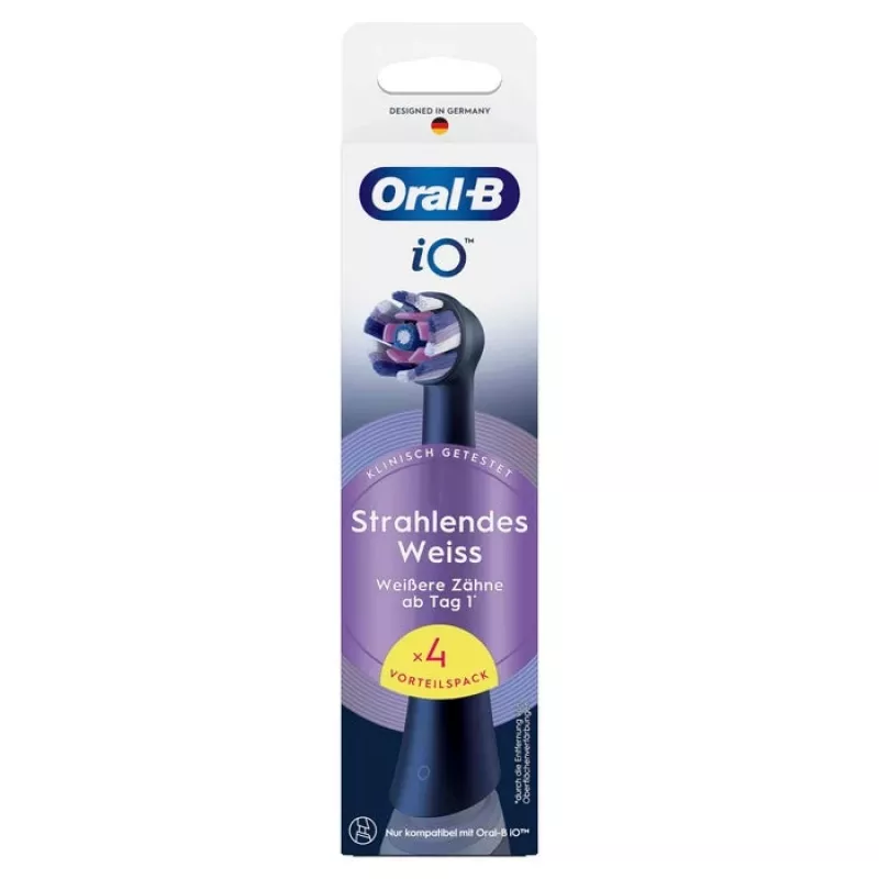 Oral-B iO Radiant Valge vahetusotsikud, 4 tk pakendis, must