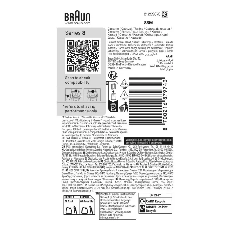 Braun Series 8 83 M pardlipea