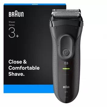 Foil shaver BRAUN Serie 3 3000S, hall, foil system, built-in NiMH aku, AC/aku power, 57×48×156 mm
