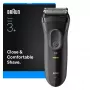 Foil shaver BRAUN Serie 3 3000S, hall, foil system, built-in NiMH aku, AC/aku power, 57×48×156 mm