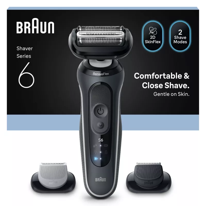 Elektriline pardel BRAUN Series 6 62‑G1650s — fooliumpardel, must