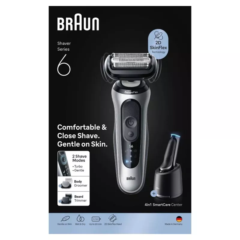 Fooliumhabemenuga Braun Series 6 62-S7650cc Hõbedane Liitium-ioonaku
