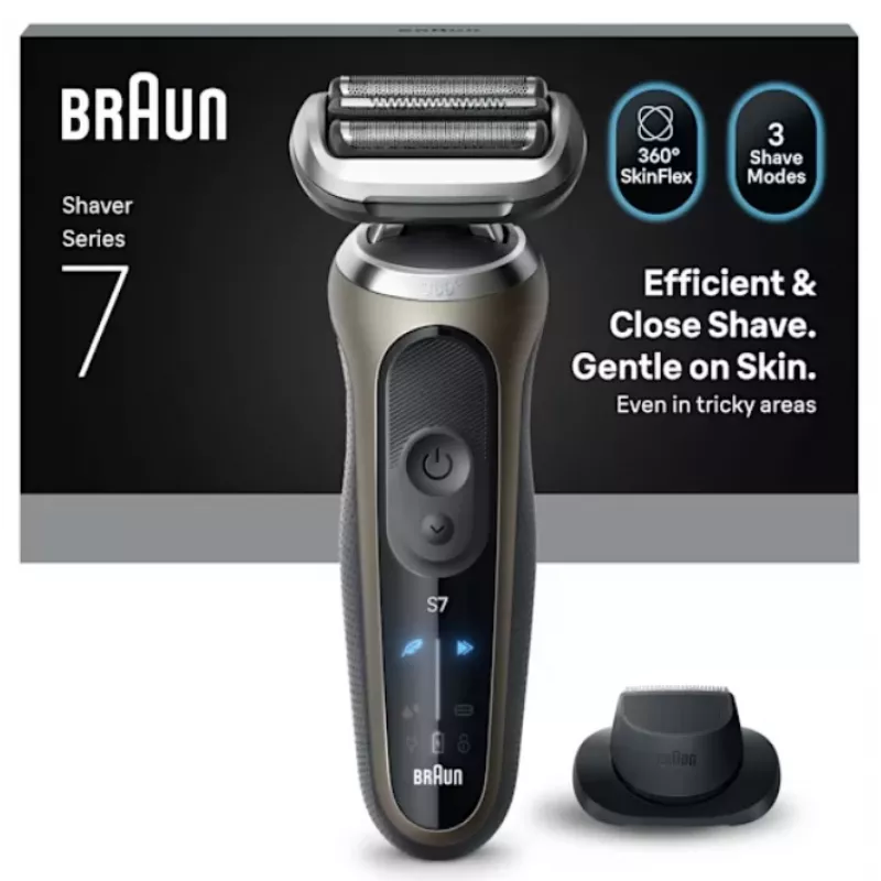 Braun Series 7 72-C1200s elektriline pardel – märg ja kuiv, must/bronz, roostevaba teras