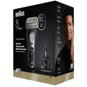 Fooliumhabemeajaja Braun Series 9 Pro+ 9660CC must hõbedane roostevaba teras