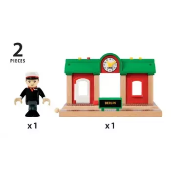 Model Railway Record & Play Station by Ravensburger – BRIO, 3 osa, AA patarei, must/roheline/punane