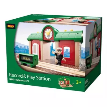 Model Railway Record & Play Station by Ravensburger – BRIO, 3 osa, AA patarei, must/roheline/punane