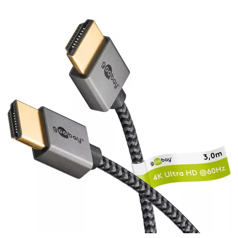 Goobay HDMI-kaabel 3 m A-tüüp isane-isane 18 Gbit/s hall