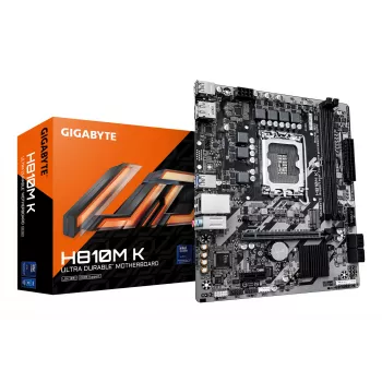 GIGABYTE H810M K Micro ATX emaplaat Intel Core Ultra (Series 2) jaoks — LGA 1851, DDR5 kuni 6400MHz, 1x PCIe 4.0 M.2, 1GbE