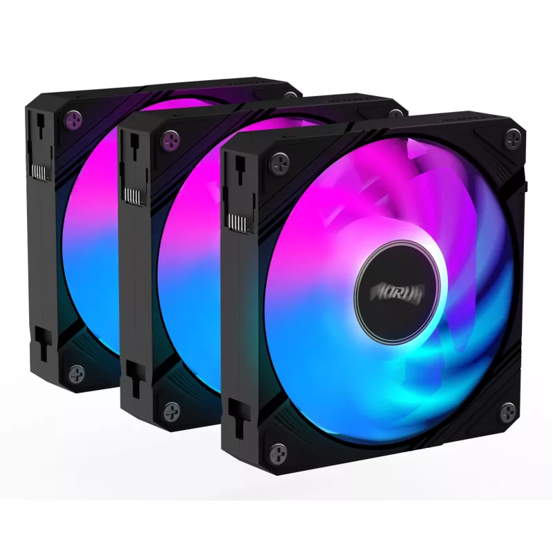 GIGABYTE AORUS EZ CHAIN FAN 120 (3-Pack) Emaplaat 12 cm Must 3 tk