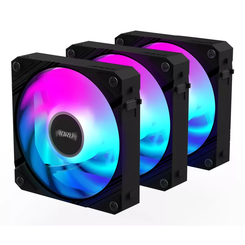 GIGABYTE AORUS EZ CHAIN FAN 120 (3-Pack) Emaplaat 12 cm Must 3 tk
