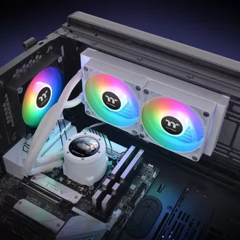 THERMALTAKE vesijahutus – TH240 V2 Ultra ARGB Sync kõik-ühes vedelikjahuti – valge väljaanne