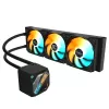 GIGABYTE GAMING 360 vedelik-CPU-jahuti – 3x120 mm ARGB-ventilaatorit, klõpsatav lukustusmehhanism, ahelühendus, ühildub Intel LGA 1851 ja AMD AM5 pesadega
