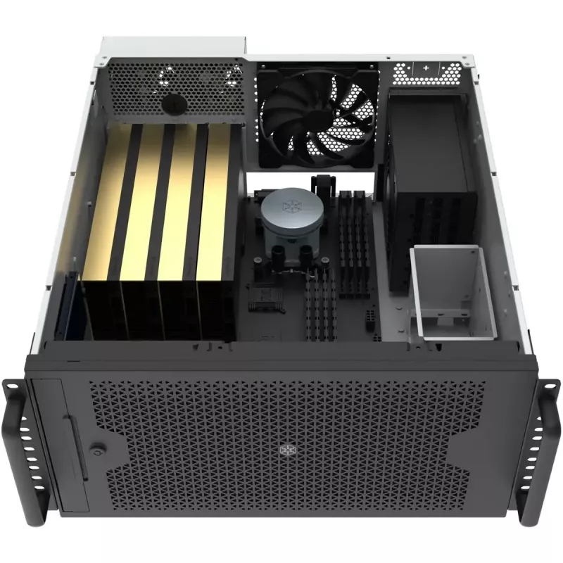 SILVERSTONE rack-korpus RM53-502 — 19-tolline serveririiuli korpus, must