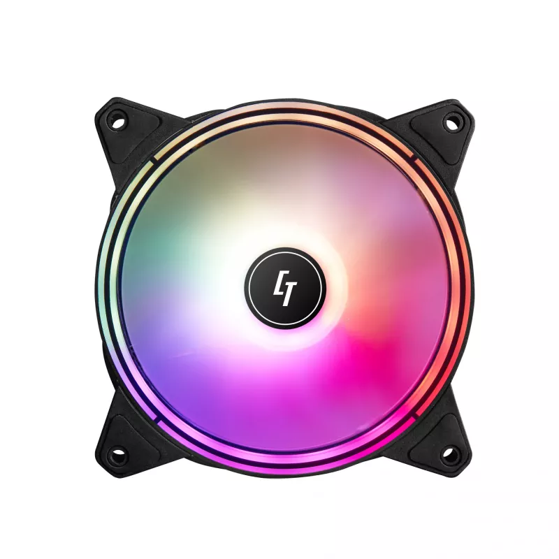 Chieftec NF-1225RGB arvuti jahutussüsteem Arvutikorpuse ventilaator 12 cm Must 1 tk