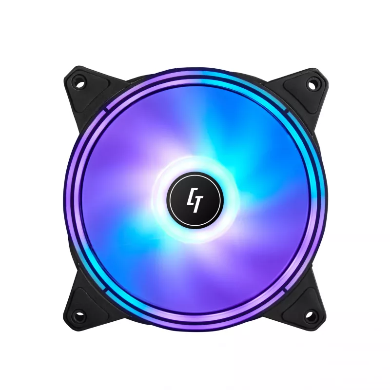 Chieftec NF-1225RGB arvuti jahutussüsteem Arvutikorpuse ventilaator 12 cm Must 1 tk
