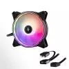 Chieftec NF-1225RGB arvuti jahutussüsteem Arvutikorpuse ventilaator 12 cm Must 1 tk