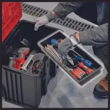 Tööriistakast Einhell E-Case L Polüpropüleen must punane 41.5x27.3x32 cm