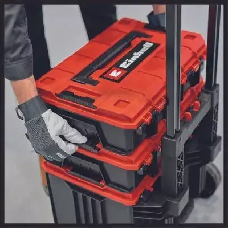 Tööriistakast Einhell E-Case L Polüpropüleen must punane 41.5x27.3x32 cm