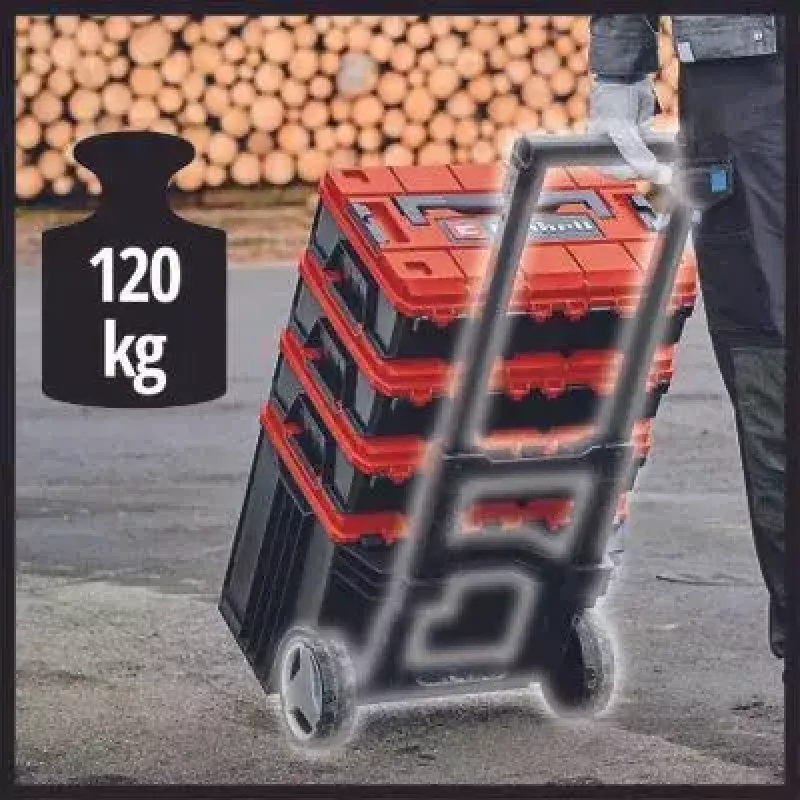 Tööriistakast Einhell E-Case L Polüpropüleen must punane 41.5x27.3x32 cm