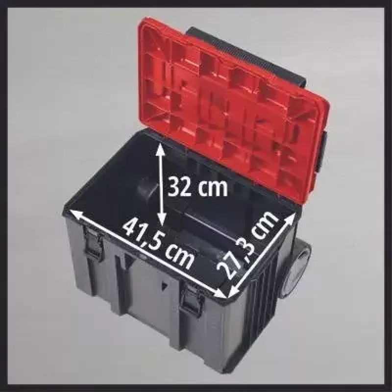 Tööriistakast Einhell E-Case L Polüpropüleen must punane 41.5x27.3x32 cm