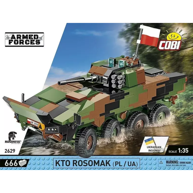 Ehitusklotside mudelikomplekt Cobi Armed Forces KTO Rosomak 2-in-1 (COBI-2629)