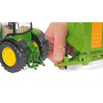 Siku John Deere 6210R, traktorimudel, 3 a, metall, plastik, must, roheline