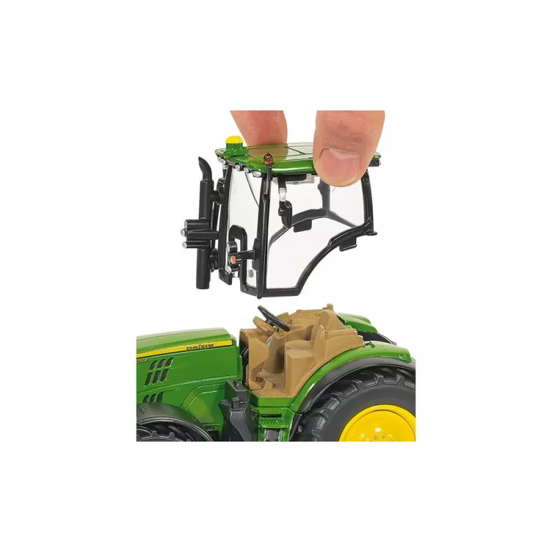Siku John Deere 6210R, traktorimudel, 3 a, metall, plastik, must, roheline
