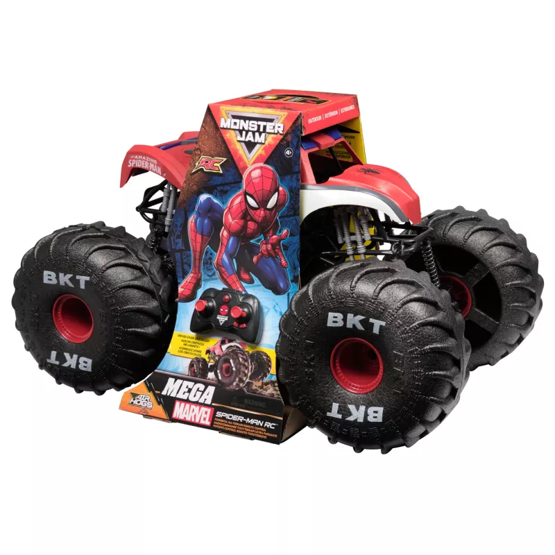 Monster Jam Marvel Mega Spider-Man kaugjuhitav koletisauto, maastikusuutlik, üle 60 cm pikk, mõõtkavas 1:6, superkangelaste mänguasi poistele ja tüdrukutele alates 4. eluaastast