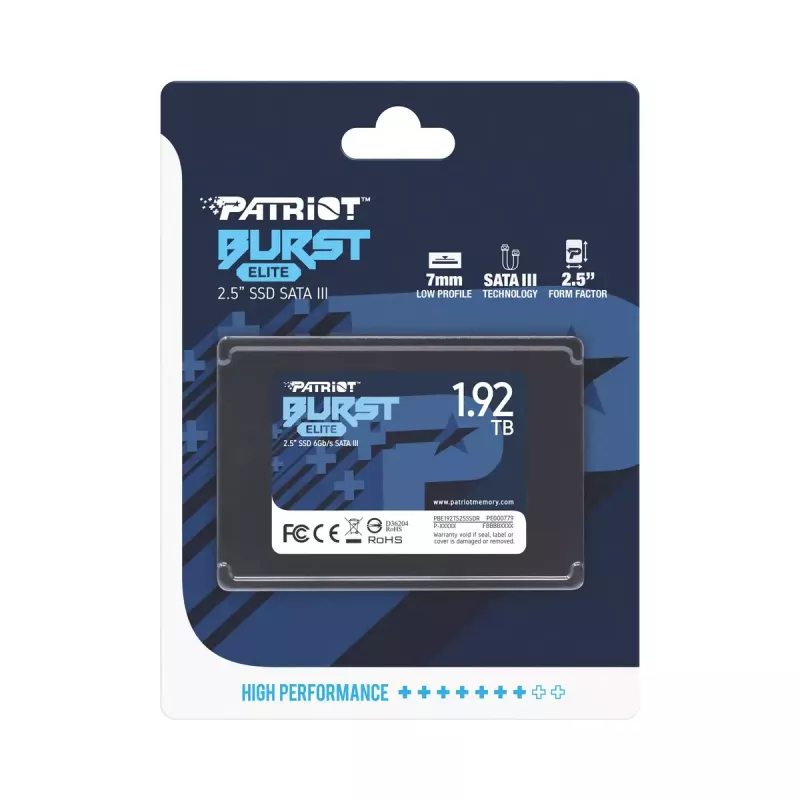 SSD-ketas Patriot Burst Elite 1.92TB 2.5-tolline SATA 3.0 PBE192TS25SSDR