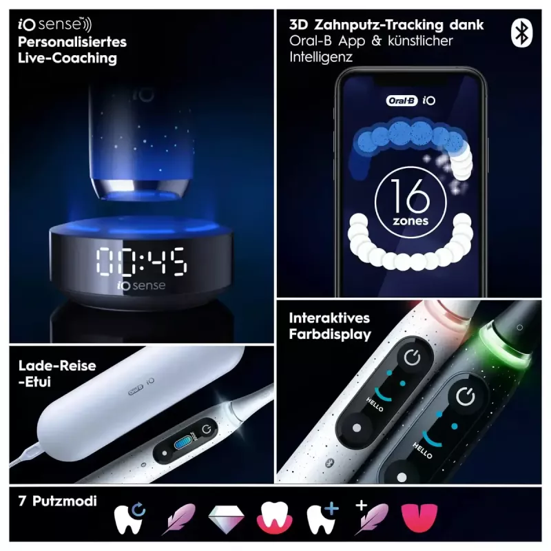 Oral-B iO iO10 täiskasvanute pöörlev hambahari Must