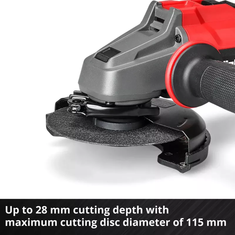 Juhtmeta nurklihvmasin EINHELL AXXIO 18/115 — 18 V, 115 mm ketas, ainult seade (ilma aku/laadijata)