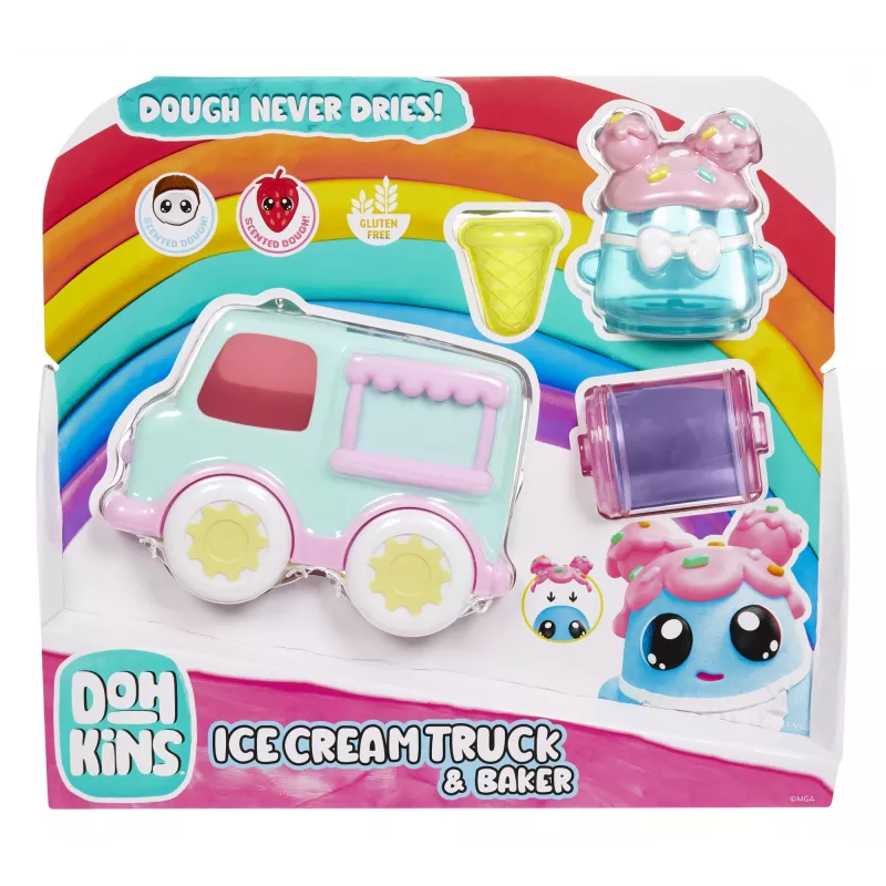 MGA Entertainment DohKins jäätiseauto ja pagar, voolimissavi mängukomplekt, mitmevärviline, lapsele, poiss/tüdruk, alates 3 a, kuni 99 a