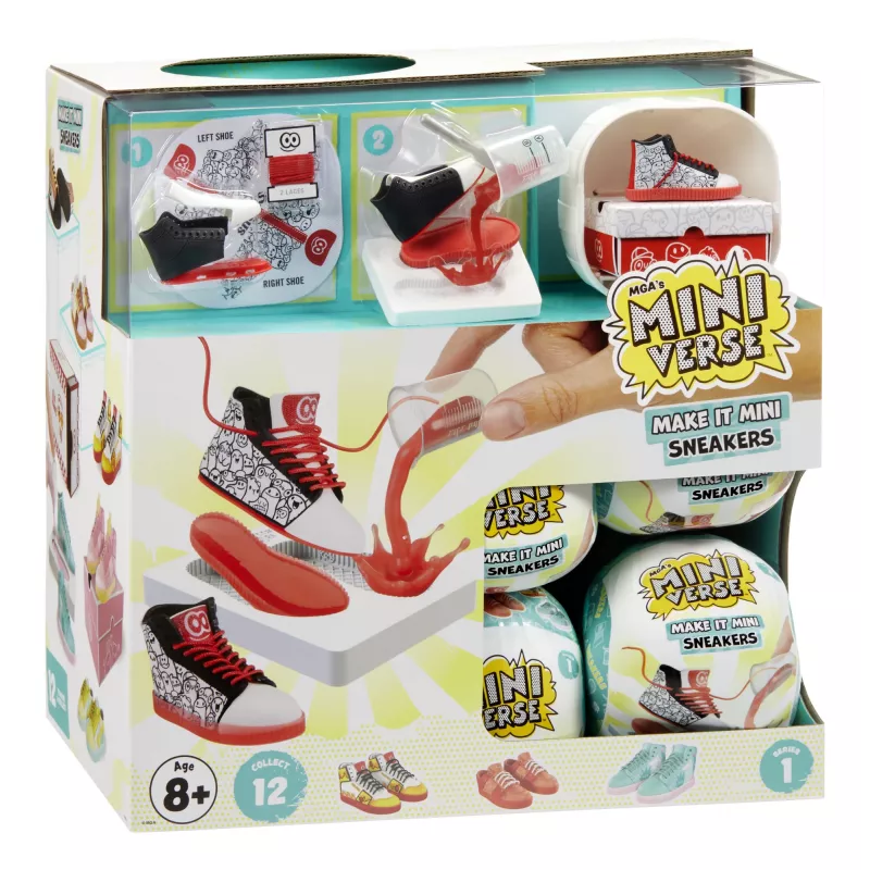 Miniverse Make It Mini Sneakers PDQ-s, 8 a, mitmevärviline, plastik