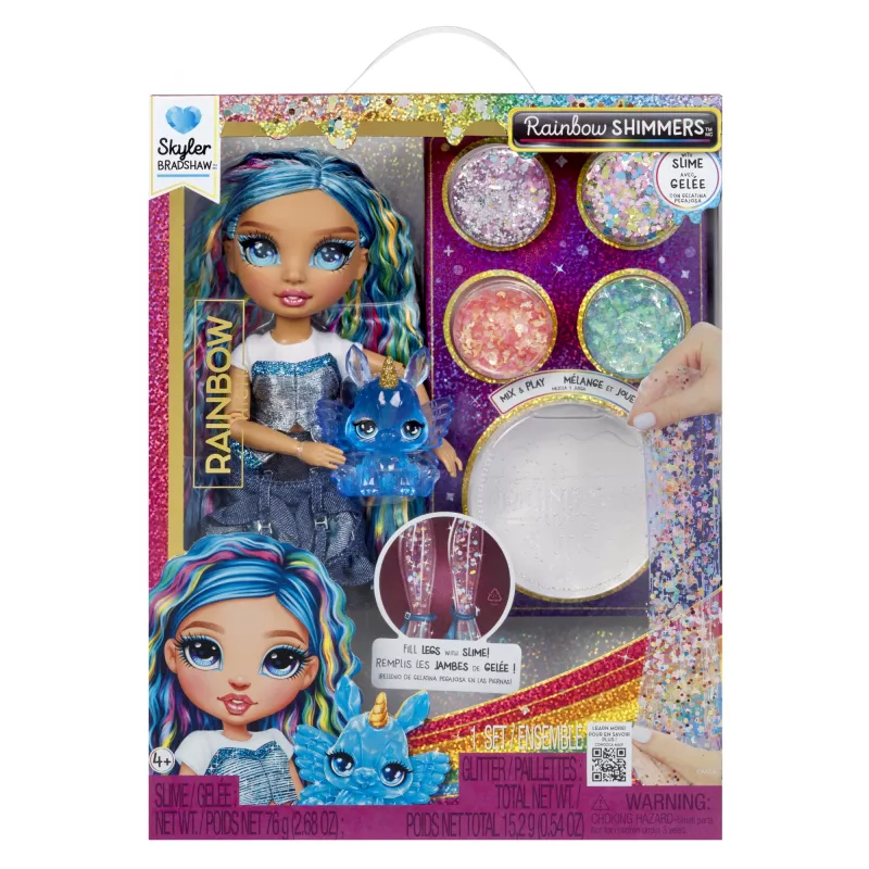 Rainbow High Rainbow Shimmers slime-moe nukk - Skyler (sinine)