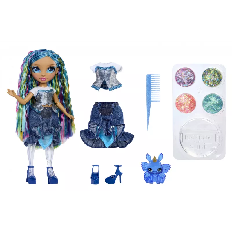 Rainbow High Rainbow Shimmers slime-moe nukk - Skyler (sinine)