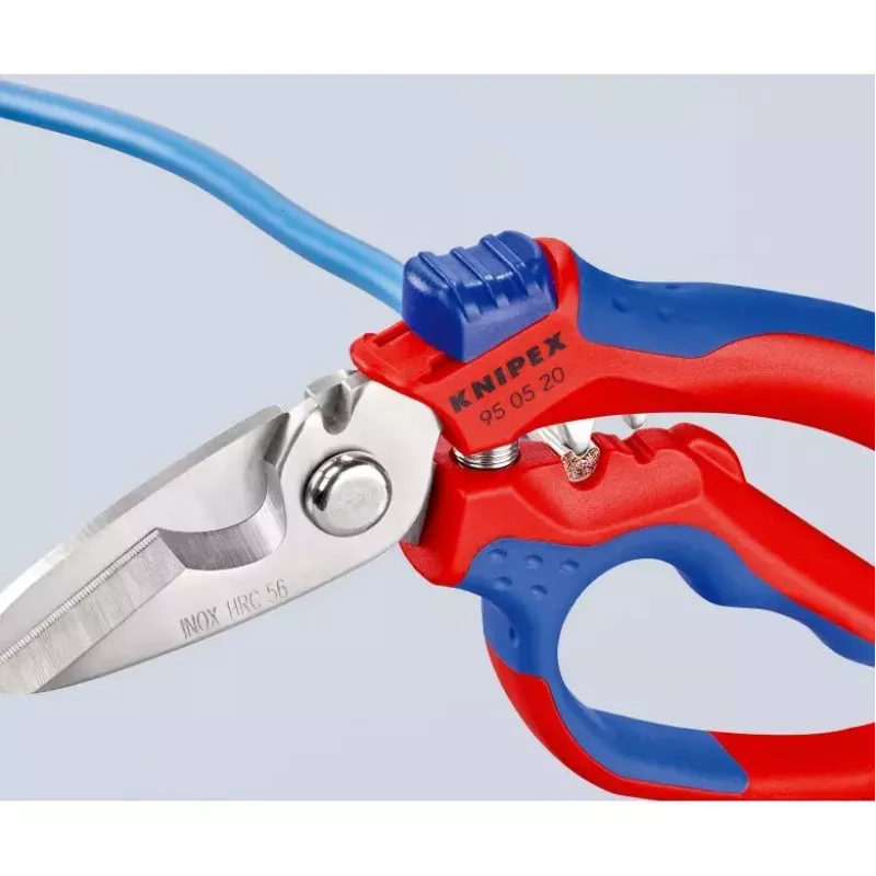 Knipex 95 05 20 SB tangid roostevaba teras plastist käepide sinine punane