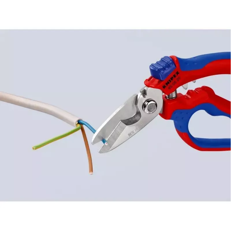 Knipex 95 05 20 SB tangid roostevaba teras plastist käepide sinine punane