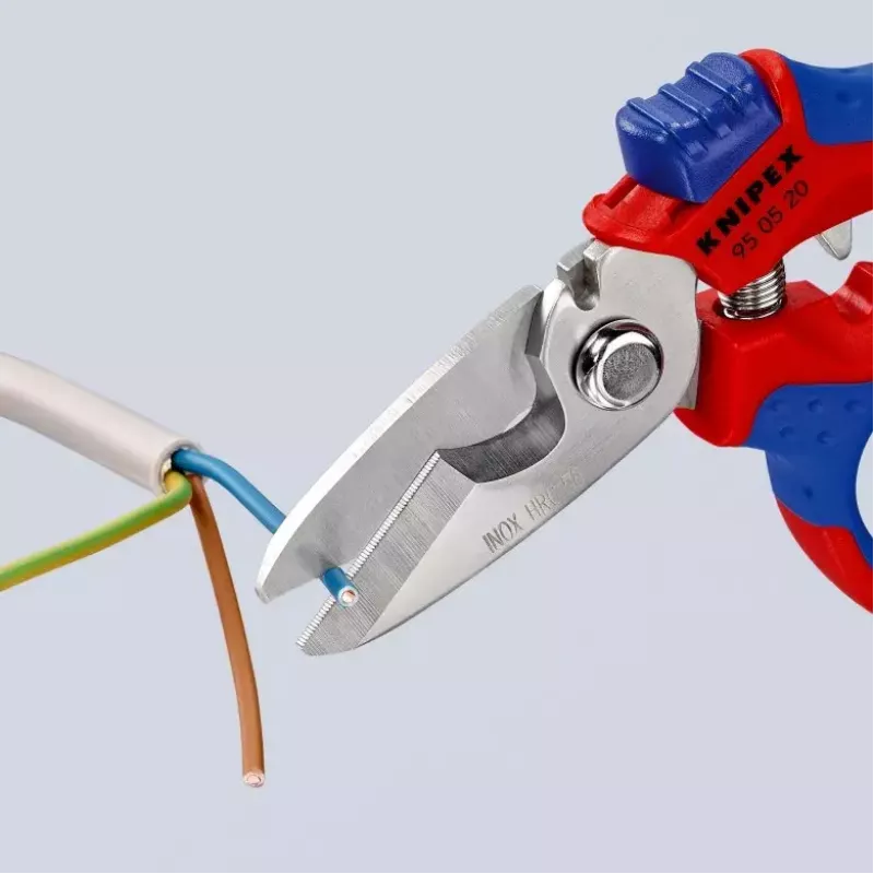 Knipex 95 05 20 SB tangid roostevaba teras plastist käepide sinine punane