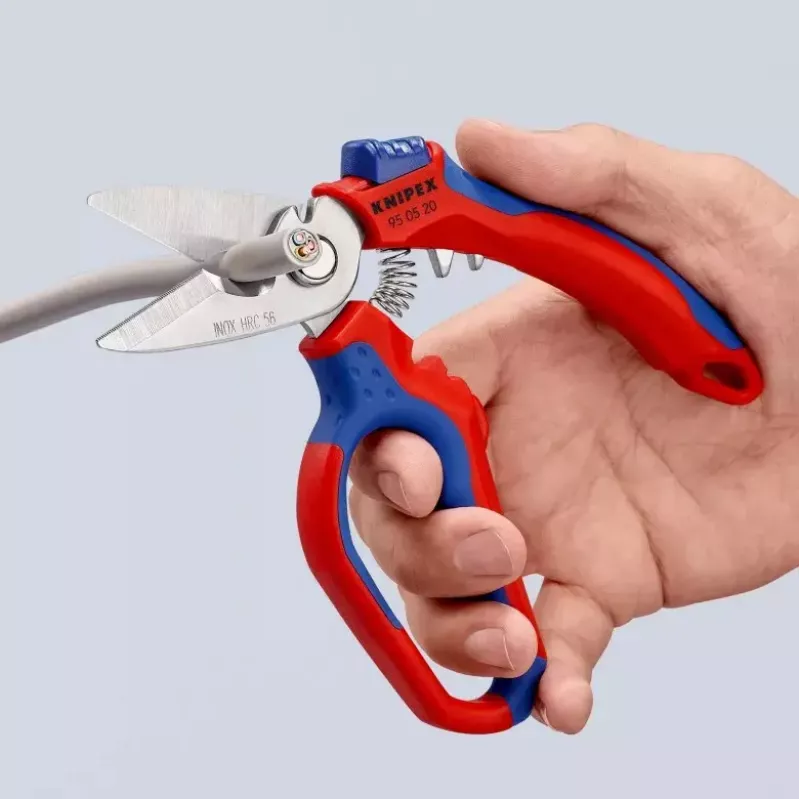 Knipex 95 05 20 SB tangid roostevaba teras plastist käepide sinine punane