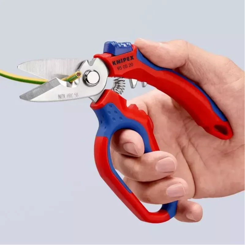 Knipex 95 05 20 SB tangid roostevaba teras plastist käepide sinine punane