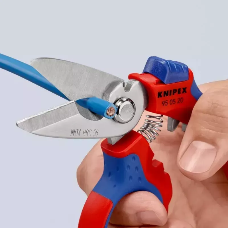 Knipex 95 05 20 SB tangid roostevaba teras plastist käepide sinine punane