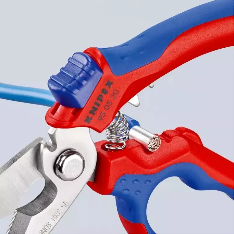 Knipex 95 05 20 SB tangid roostevaba teras plastist käepide sinine punane