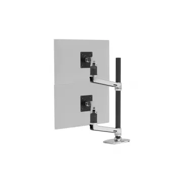 Ergotron LX Series LX Dual Stacking Arm, kõrge post 101,6 cm, alumiinium, klamber, 20 kg