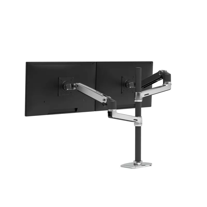 Ergotron LX Series LX Dual Stacking Arm, kõrge post 101,6 cm, alumiinium, klamber, 20 kg