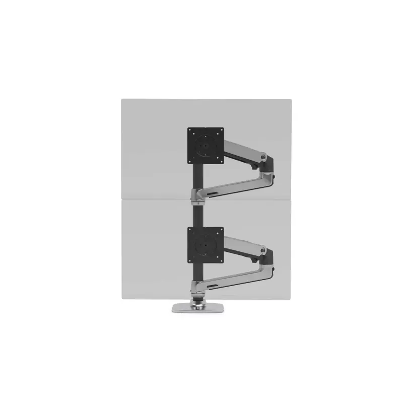 Ergotron LX Series LX Dual Stacking Arm, kõrge post 101,6 cm, alumiinium, klamber, 20 kg
